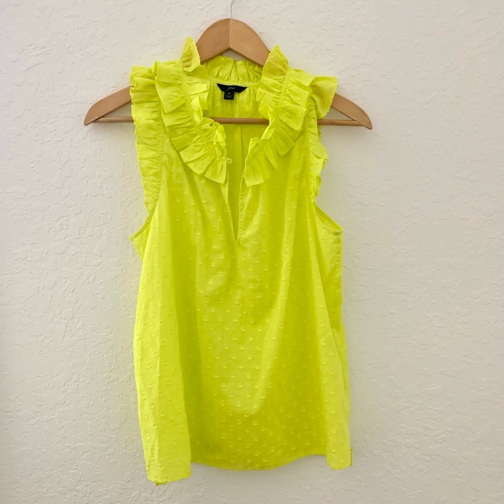 JCrew Ruffle Collar Top - Picture 3 of 11